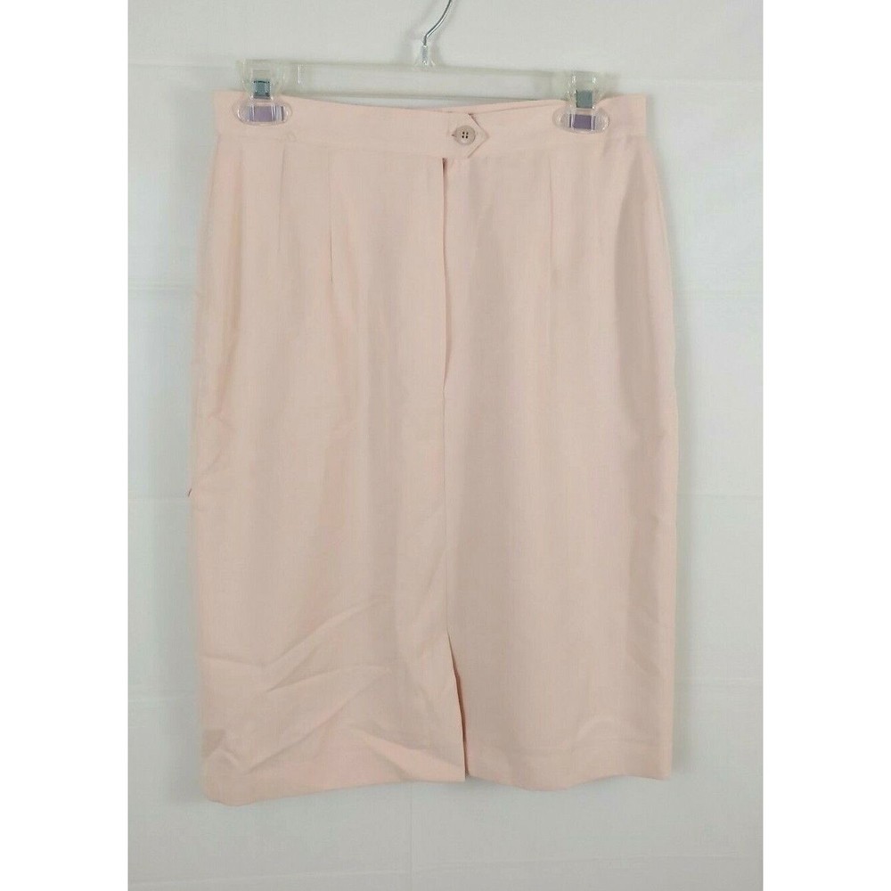 Vintage Madeleine Skirt Sz 38 Petite Made In Germany Pink Straight Pencil
